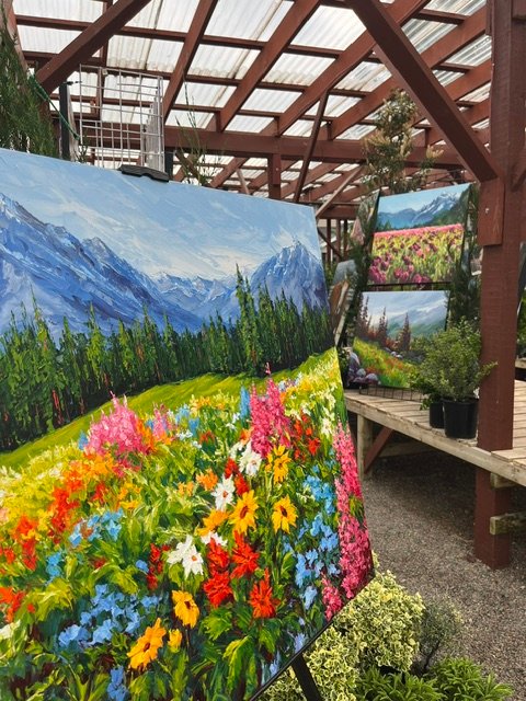 Artwork displayed inside Vale's Greenhouse