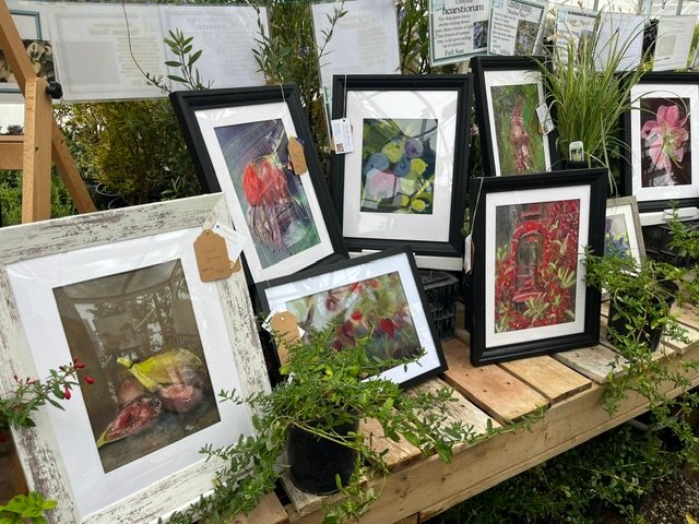 Paintings displayed at Vale's Art Show